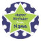 Cool Boy Star Customizable Birthday Sticker