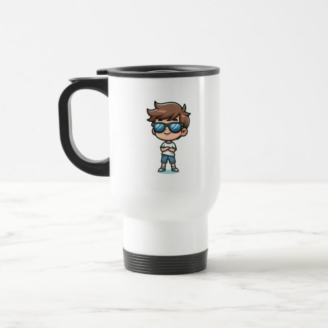 Cool Boy Swag Travel Mug (Left)