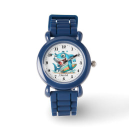 Cool boys beach shark add name kids watch