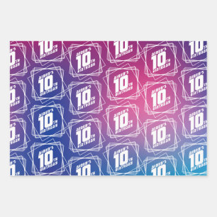 Cool boy's birthday party wrapping paper sheets