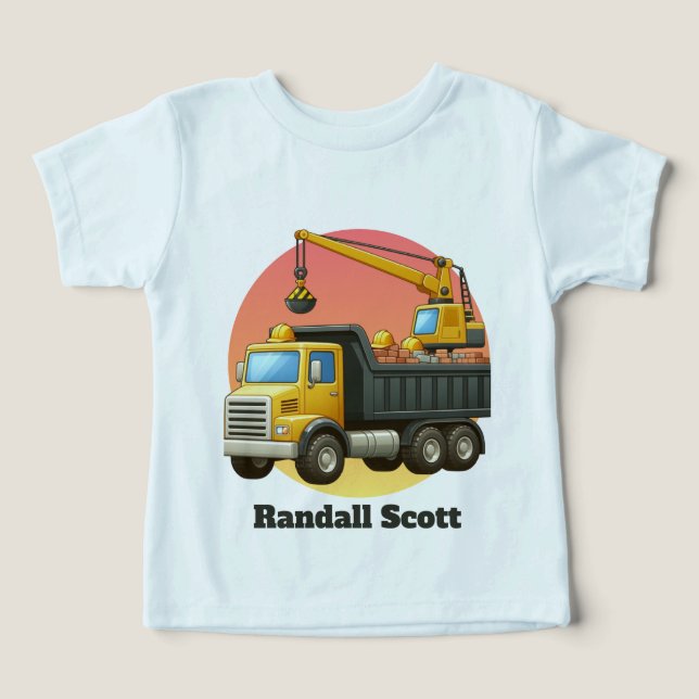 Cool Boys construction customizable  Toddler T-shirt (Design Front)