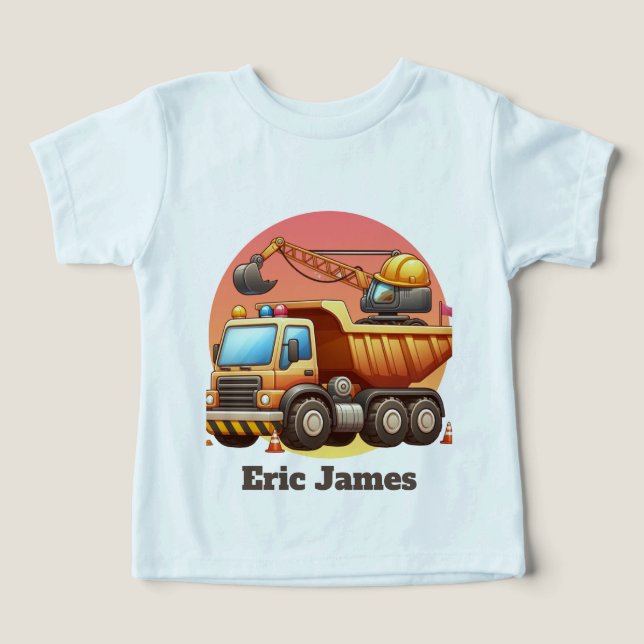 Cool  Boys construction customizable  Toddler T-shirt (Design Front)