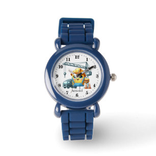 Cool boys construction lovers customizable watch