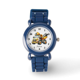 Cool boys construction lovers customizable watch