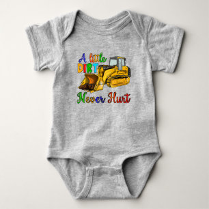 Cool boys construction word art  baby bodysuit