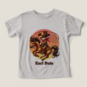 Cool boys cowboy customizable toddler t-shirt