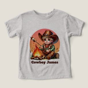 Cool boys cowboy customizable toddler t-shirt