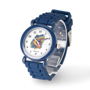 Cool boys dinosaur add name watch