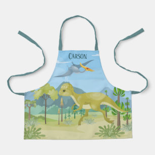 cool boys dinosaur lovers add name apron