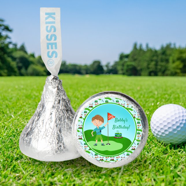 Cool Boy's Golfing Themed Birthday Party Hershey®'s Kisses® (Creator Uploaded)