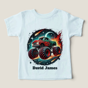 Cool boys monster truck customizable toddler t-shirt