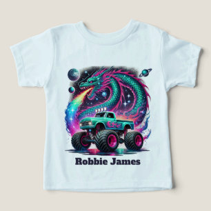 Cool boys monster truck customizable toddler t-shirt