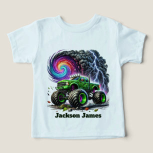 Cool boys monster truck customizable  toddler t-shirt