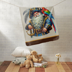 Cool boys pirate lovers add name  baby blanket