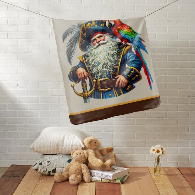 Cool boys pirate lovers add name  baby blanket (In Situ)