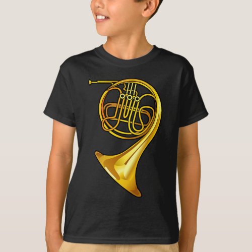 Cool Brass French Horn T_shirt