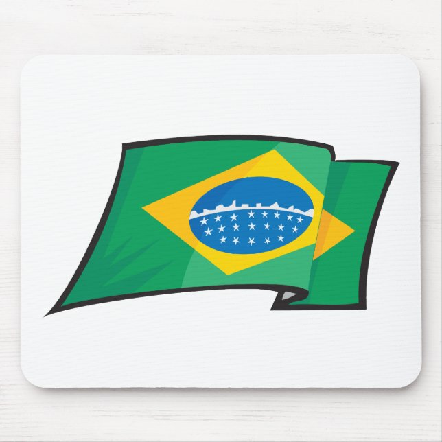 Cool Brazil Flag Mouse Pad (Front)