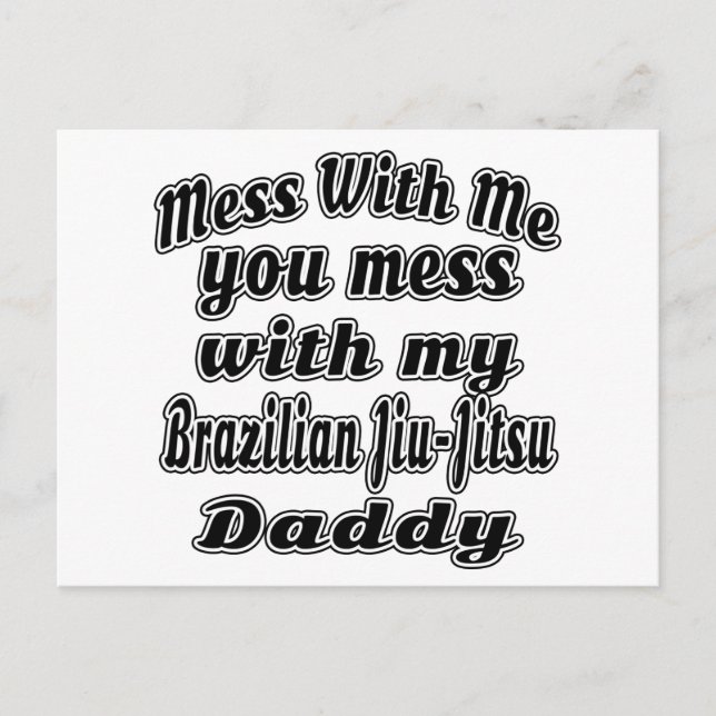 Cool Brazilian Jiu-Jitsu Designs Postcard (Front)