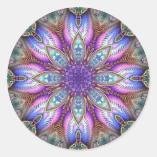 Cool Breezes Mandala Kaleidoscope Classic Round Sticker