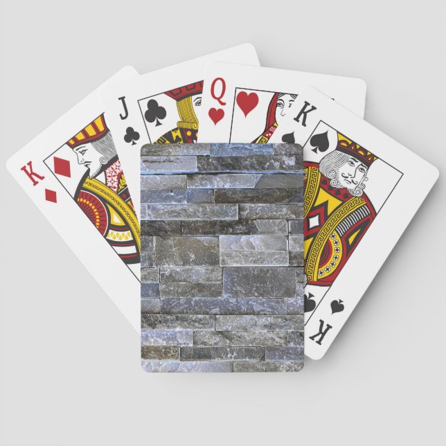 Cool Brick Wall Texture Poker Cards (Back)