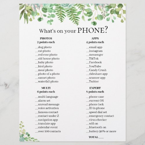 Cool Bridal Shower Fab Fun Phone Game