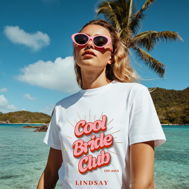 Cool Bride Club Retro Bachelorette T-Shirt (Cool Bride Club Retro Bachelorette T-Shirt)