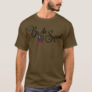 Cool Bride Squad Skull Skeleton Ring Finger Gothic T-Shirt