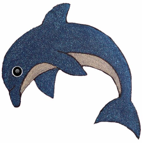 Cool Bright Blue White Sparkle Like Dolphin Statuette