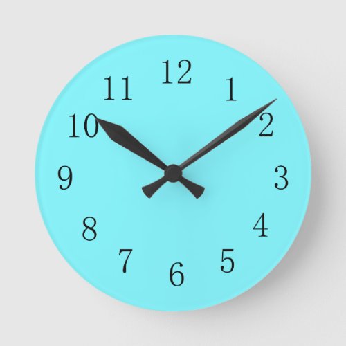 Cool Bright Electric Blue Color Kitchen Wall Clock