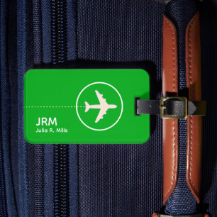 Cool Bright Green Color Luggage Tag