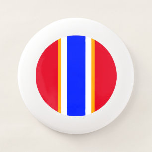 Cool Bright Red White Vivid Blue Racing Stripes Wham-O Frisbee