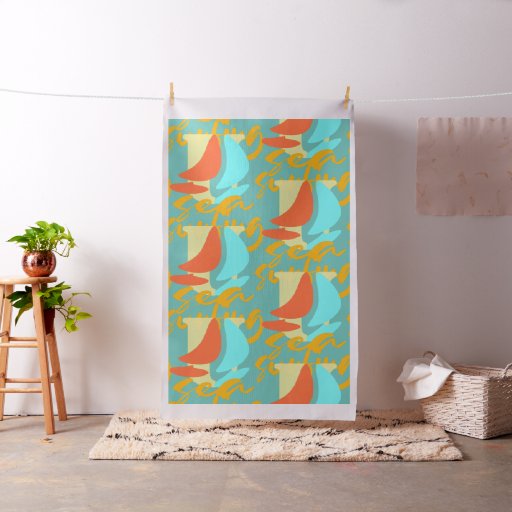 Cool Bright Sea Surfing Windsurfing Sport Fabric