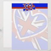 Cool British Flag Heart Design (Front/Back)