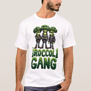 Cool Broccoli Gang Design T-Shirt