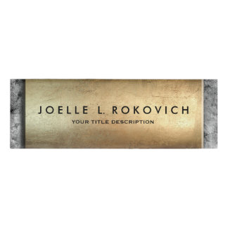 Cool Bronze Plaque Gray Concrete Generic Business Name Tag