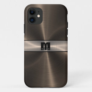 Cool Bronze Shiny Stainless Steel Metal 7 iPhone 11 Case