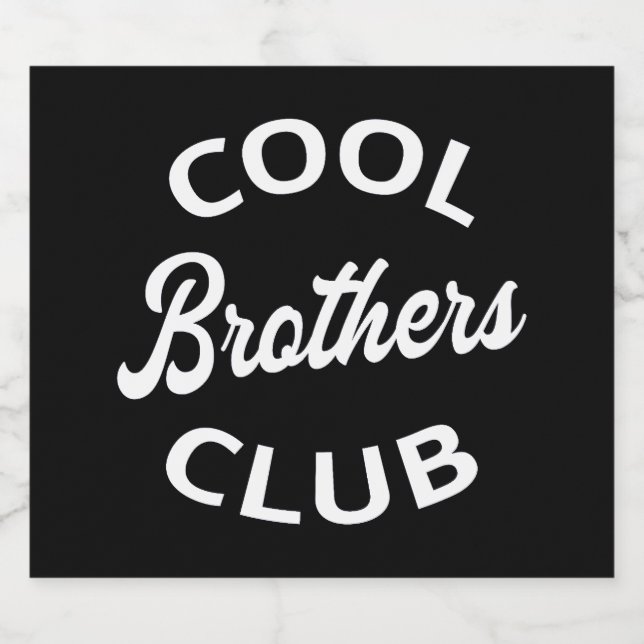 Cool Brothers Club I Sparkling Wine Label (Single Label)