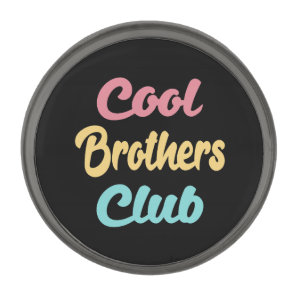 Cool Brothers Club II Gunmetal Finish Lapel Pin
