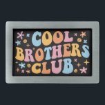 Cool Brothers Club III Belt Buckle<br><div class="desc">Cool design, perfect for any brother. Awesome way to announce a pregnancy to your son or son-in-law! 'Cool Brothers Club' fun quote for a boy who loves his sibling or a cool bro of awesome siblings to wear on every occasion. Are you a cool brother to your siblings? Give this...</div>