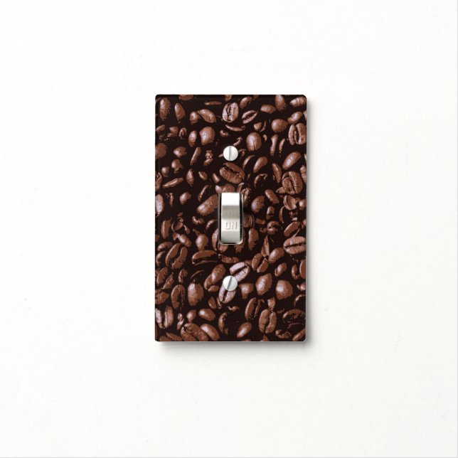 Cool Brown delicious Coffee beans Light Switch Cover (In Situ)