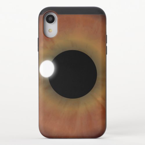 Cool Brown Eye Eyeball Weird eyePhone Clearly iPhone XR Slider Case