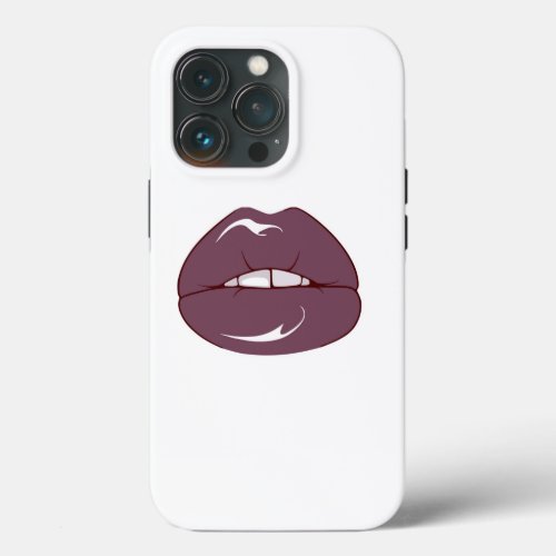 Cool Brown Lips iPhone 13 Pro Case