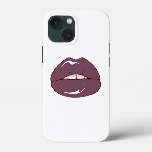 Cool Brown Lips  iPhone 13 Mini Case