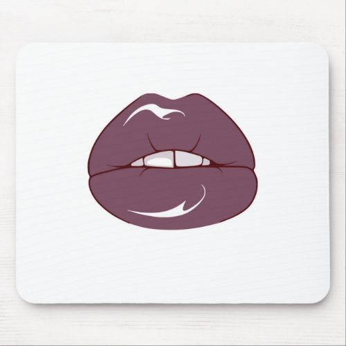 Cool Brown Lips  Mouse Pad