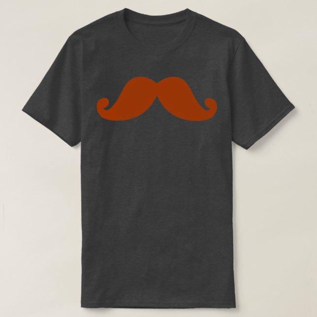 Cool Brown Mustache Design 2 T-Shirt (Design Front)