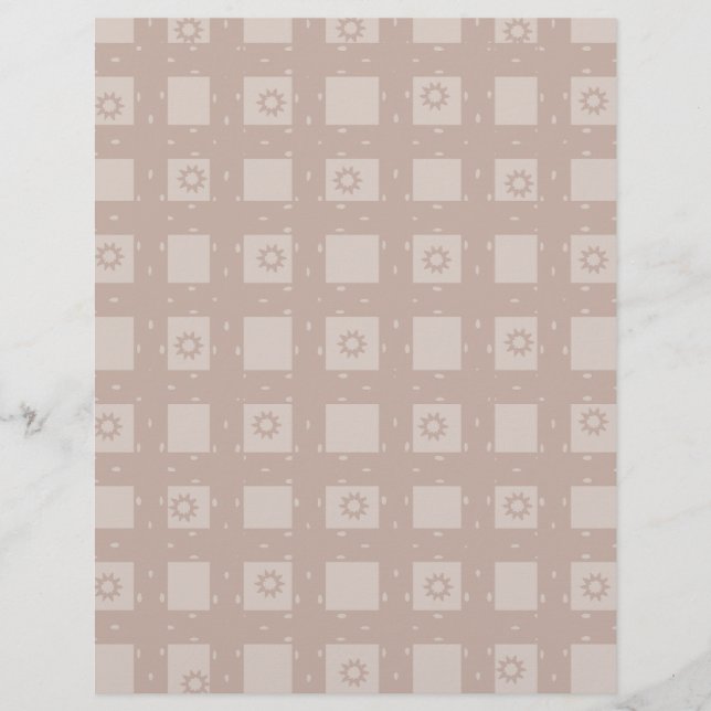 Cool Brown Pattern Scrapbook Paper: (Front)