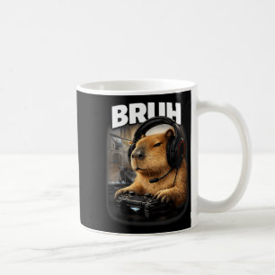 Cool bruh capybara gamer graphic funny video games coffee mug