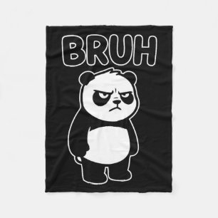 Cool Bruh Panda Men Women Kids Teens Funny Panda  Fleece Blanket