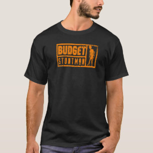 Cool Budget Stuntman Man Crutches Broken Ankle T-Shirt