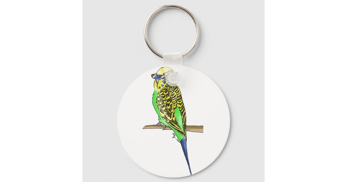 Flying Blue Budgie Decal Australian Blue/white Budgie 